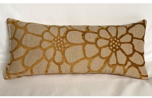 Large Lavender Pillow - Goldenrod Floral